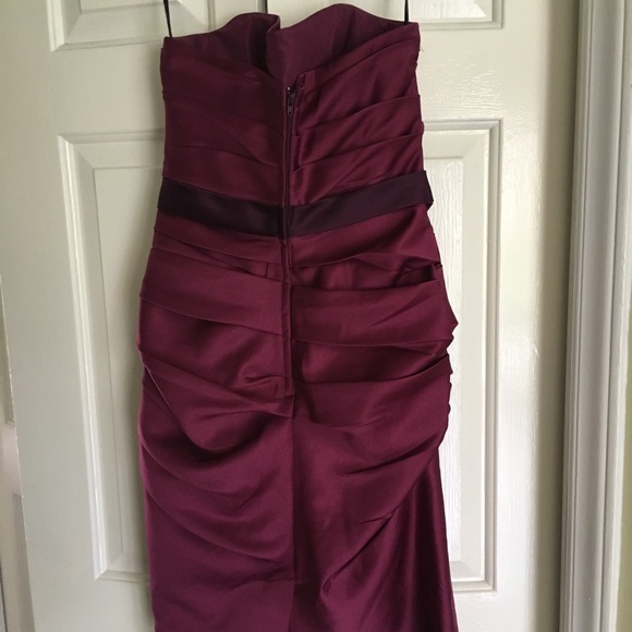 Alfred Angelo Ruched Cocktail Dress w/ waist sash - Picture 3 of 4
